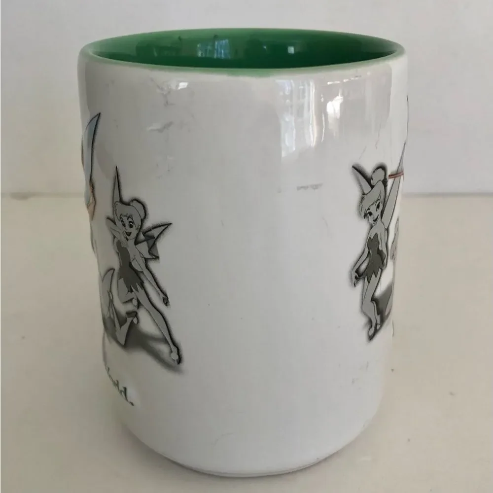 MUG COFFE CUP AUTHENTIC DISNEY PARKS THINKERBELL  3D RAISED 4.5